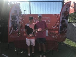 Keegan Rice and Kai Baerg, U16 Fischer Junior Nationals Doubles Finalist